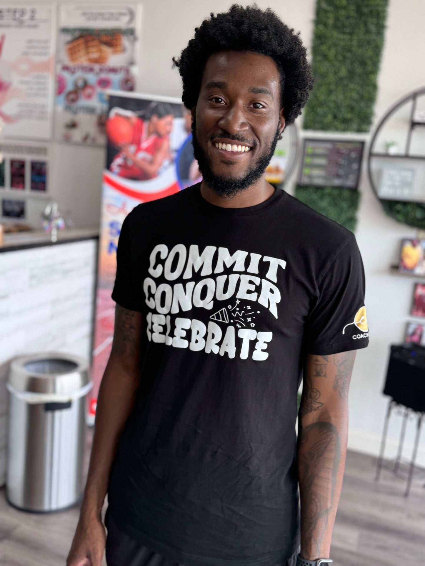 Commit, Conquer, Celebrate t-shirt